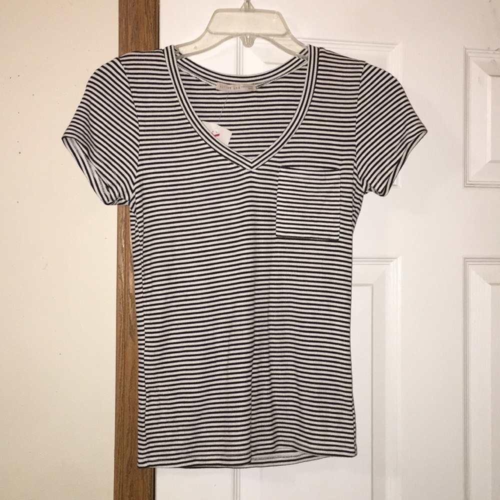 Black and White Striped T-Shirt